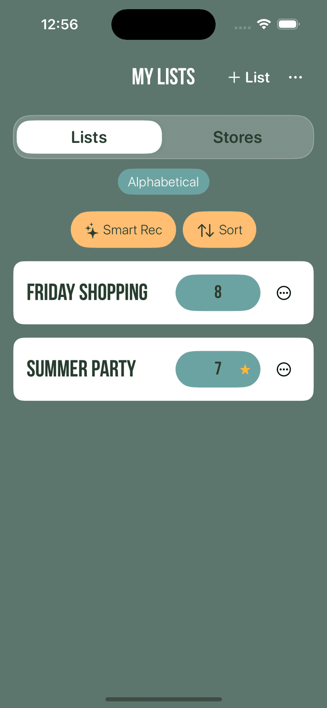 List view